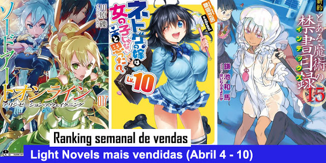 Ranking Semanal: Vendas de Light Novels (Janeiro 9 - 15) - IntoxiAnime