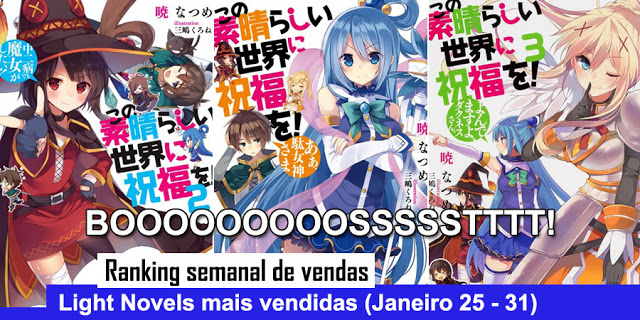 Ranking semanal: Light Novels mais Vendidas (Jul 31 - Ago 6) - IntoxiAnime