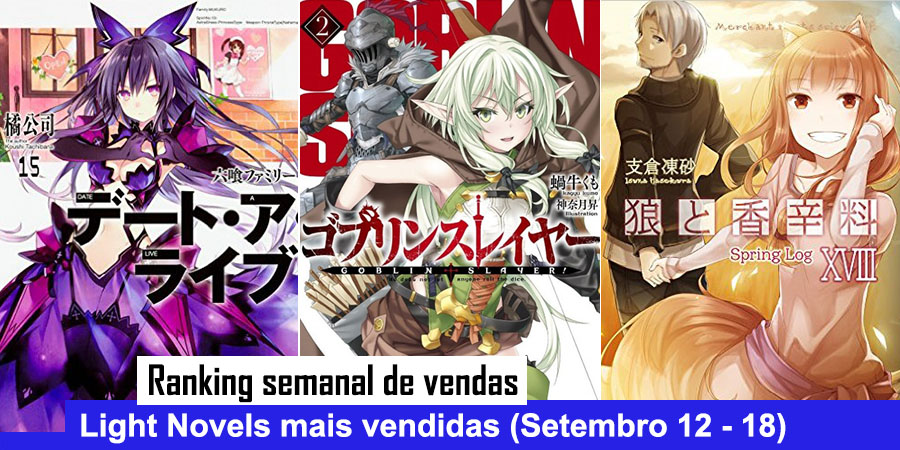 Ranking Semanal: Vendas de Light Novels (Dezembro 12 - 18