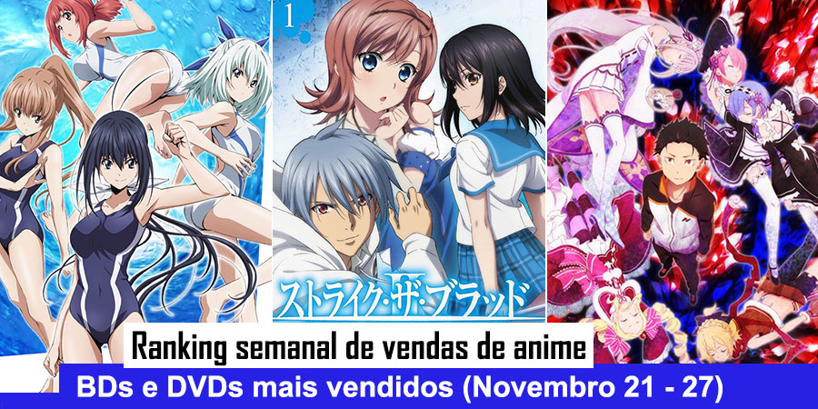 Ranking semanal de vendas de BD/DVD de animes (Outubro 26 - Novembro 1) -  IntoxiAnime