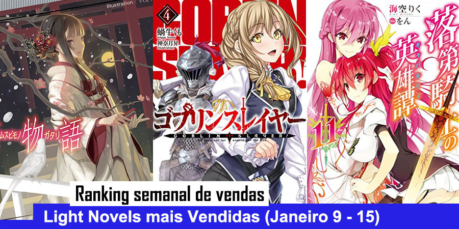 Ranking Semanal: Vendas de Light Novels (Janeiro 9 - 15) - IntoxiAnime