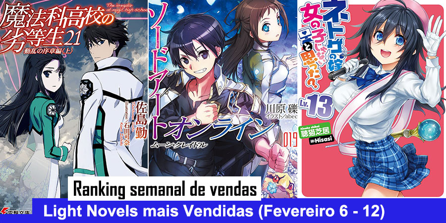 Light Novels mais vendidas (Abril 06 - 12) - IntoxiAnime