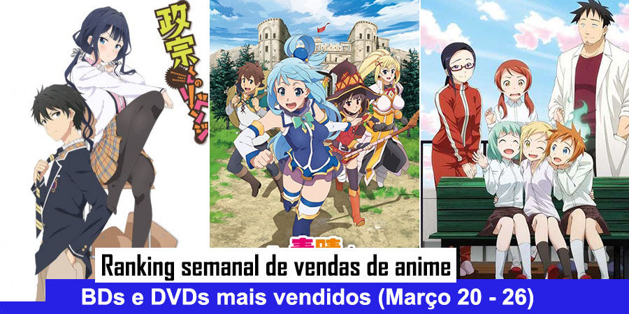 BD/DVDs de Animes mais Vendidos (Mar 20 - 26)