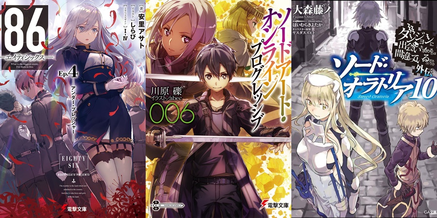 Dungeon ni Deai Brasil - Ranking das Light Novels mais vendidas de