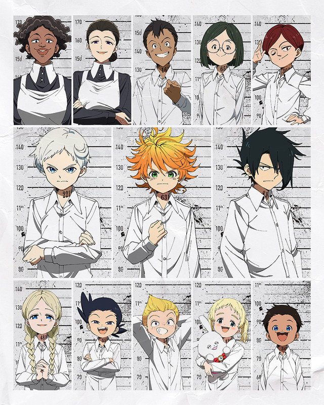 The Promised Neverland' revela conceitos originais dos personagens