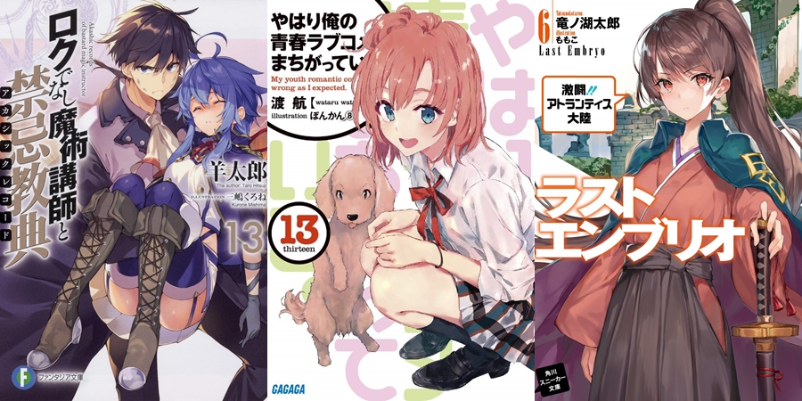 Ranking Semanal: Light Novels mais vendidas (Nov 26 - Dez 02) - IntoxiAnime