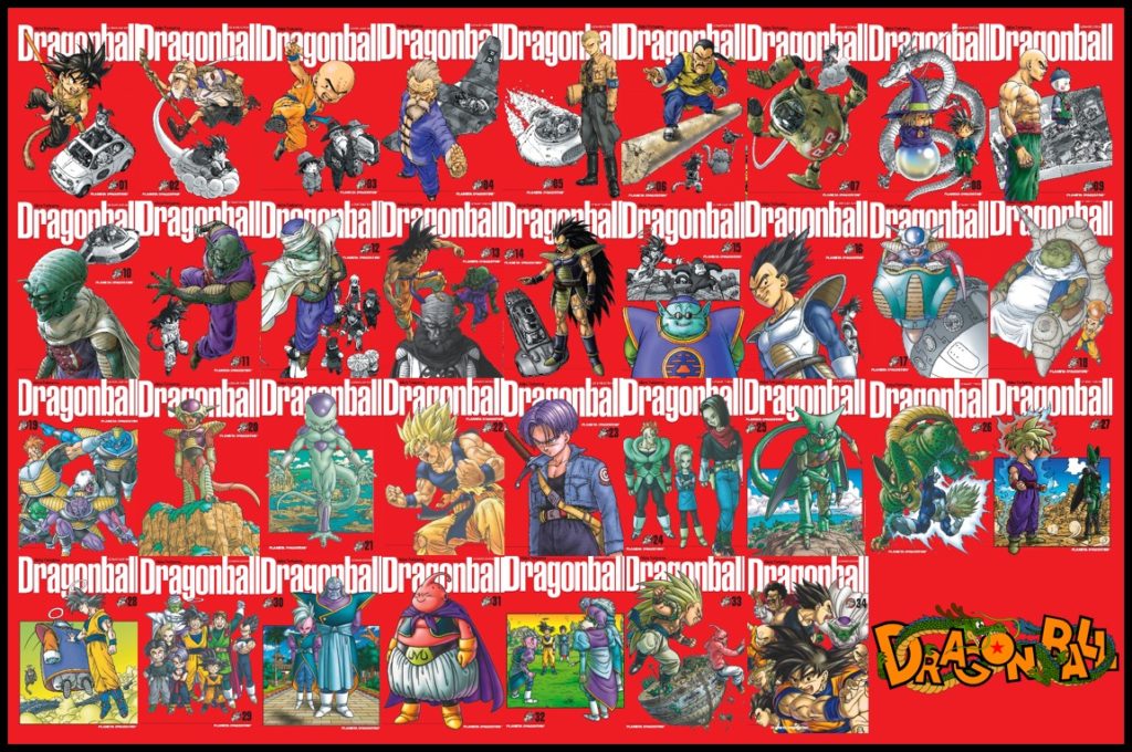 Daiko O Saiyajin - Capas dos volumes 1-12 do mangá de Dragon Ball Super.