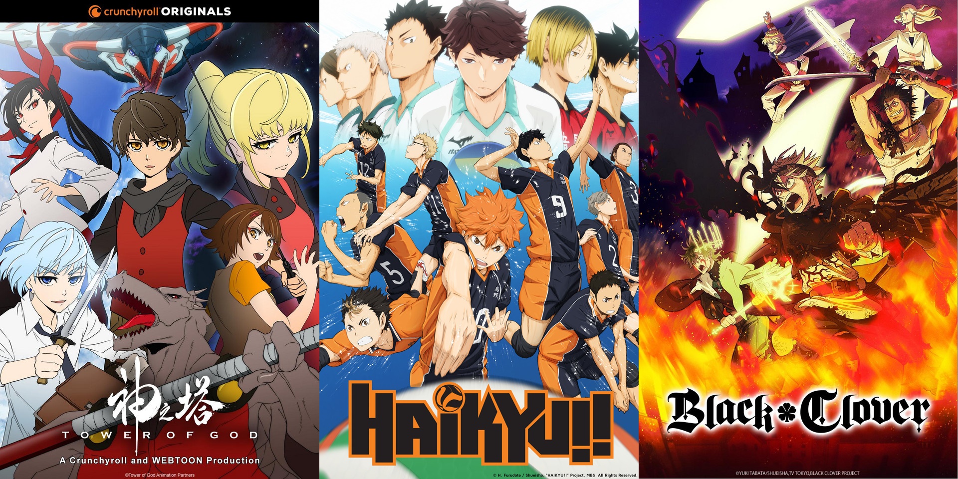 Haikyuu!!, Tower of God e outros 3 animes tem anuncio de dublagem